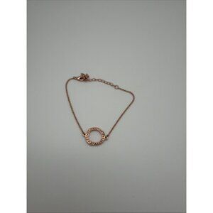Adore Stack & Sparkle Circle Bracelet Rose Gold Swarovski Crystal